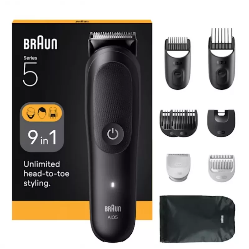 Plaukų kirpimo mašinėlės Braun AIO5540 Juoda Lithium-Ion 120 min