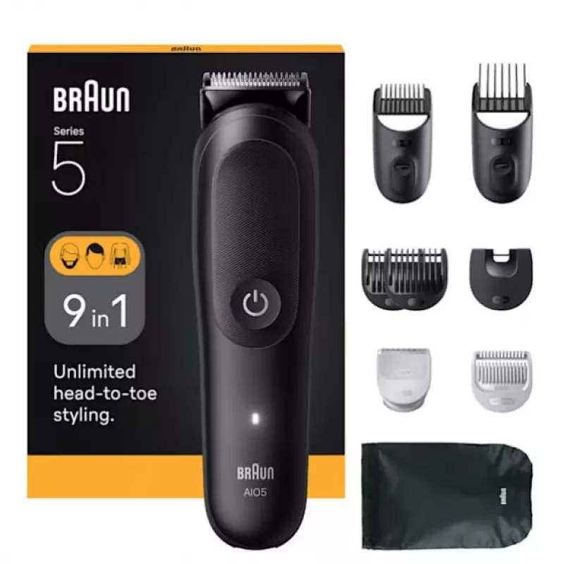 Plaukų kirpimo mašinėlės Braun AIO5540 Juoda Lithium-Ion 120 min