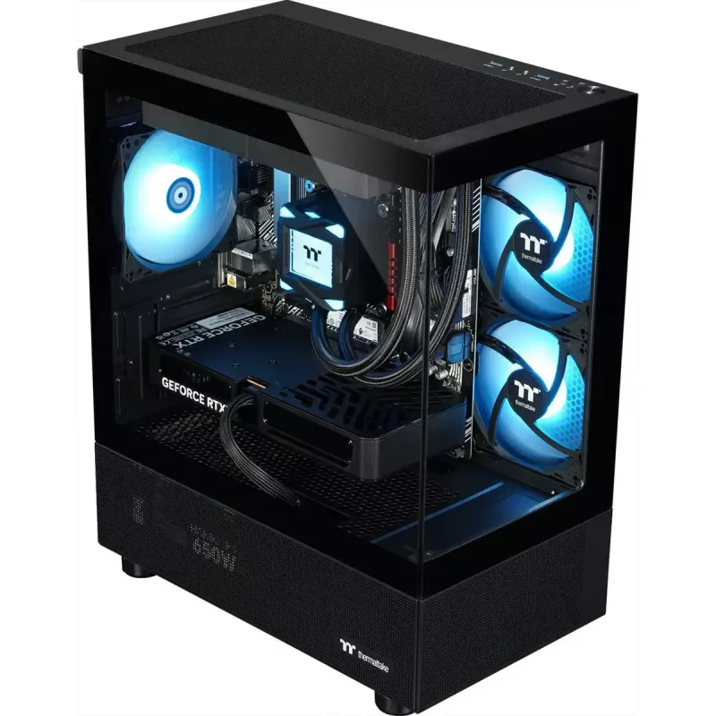 Stalinis kompiuteris THERMALTAKE FTW A-Line LCS 5060 D5 žaidimų PC, juoda/skaidri, Windows 11 Home