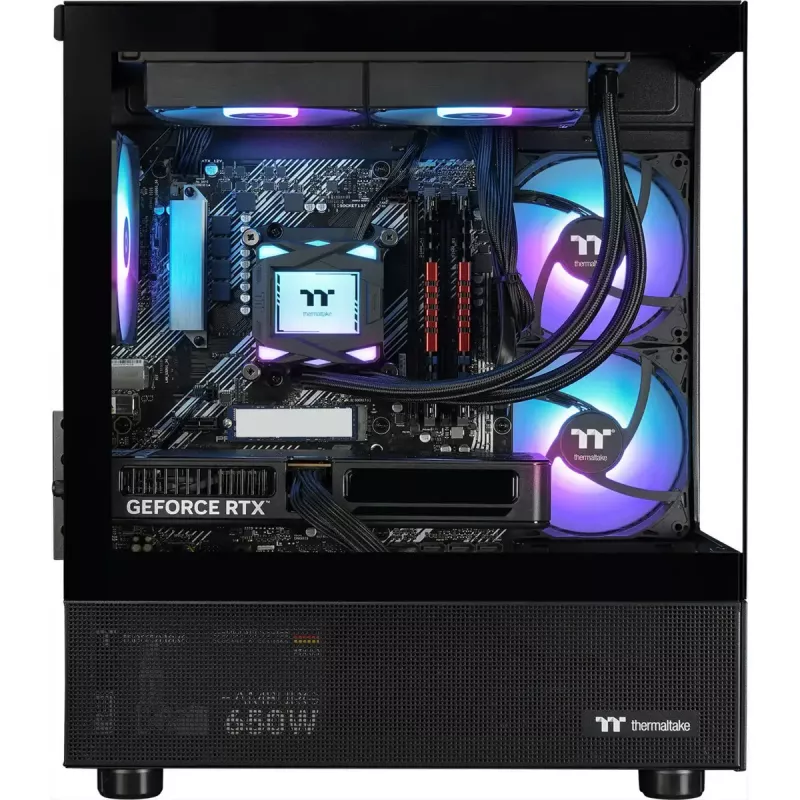 Stalinis kompiuteris THERMALTAKE FTW A-Line LCS 5060 D5 žaidimų PC, juoda/skaidri, Windows 11 Home