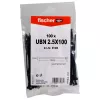 Kopėtinis kabelių raištelis Fischer 87488 nailonas juodas 100 vnt. 100 mm 2,5 mm