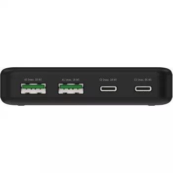 USB įkroviklis stalinis įkroviklis DC465PD (juodas, 65 W, PD, Quick Charge 3.0)