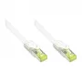RJ45 komutacinis kabelis su Cat.7 neapdorotu kabeliu ir fiksatoriaus apsauga (RNS®), S/FTP, PiMF, be halogenų, 600MHz, OFC, baltas, 60m, Good Connections® (8070R-600W)