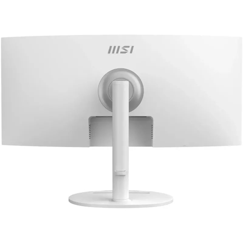 34 colių MSI Modern MD342CQPWDE lenktas VA LCD monitorius 3440×1440 UWQHD 21:9, 4 ms, 300 cd/m², USB šakotuvas, garsiakalbiai, VESA, reguliuojamas aukštis — Baltas