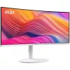 34 colių MSI Modern MD342CQPWDE lenktas VA LCD monitorius 3440×1440 UWQHD 21:9, 4 ms, 300 cd/m², USB šakotuvas, garsiakalbiai, VESA, reguliuojamas aukštis — Baltas