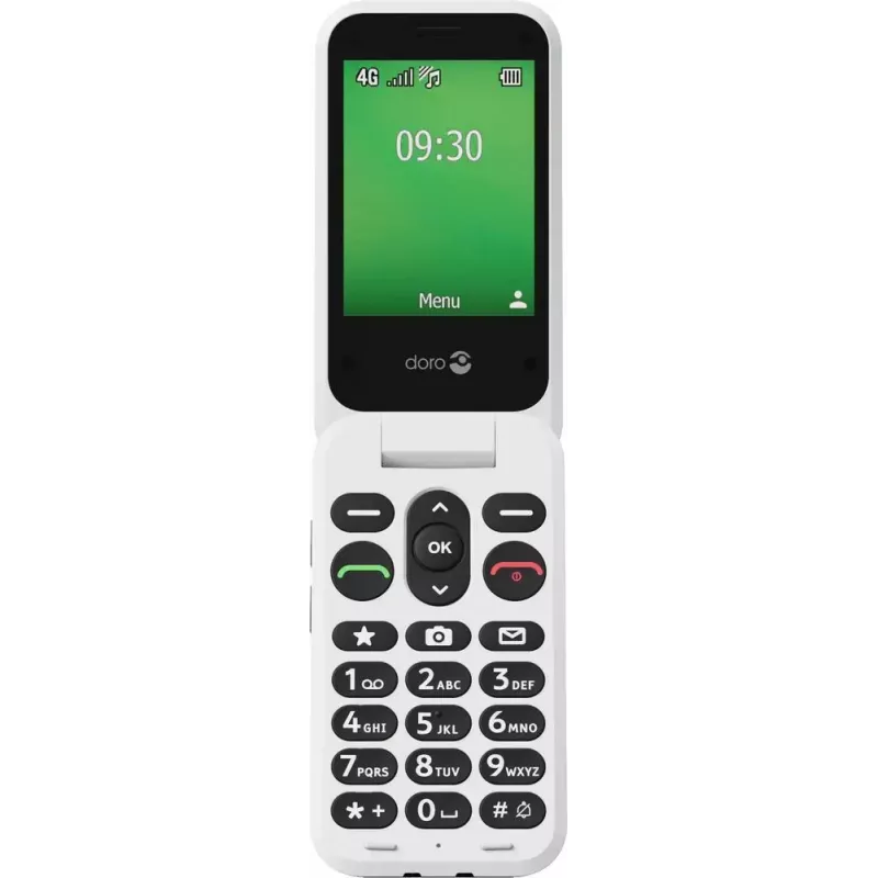 Funkcinis telefonas Doro Leva E30 2,8 colio 1150 mAh juodas baltas