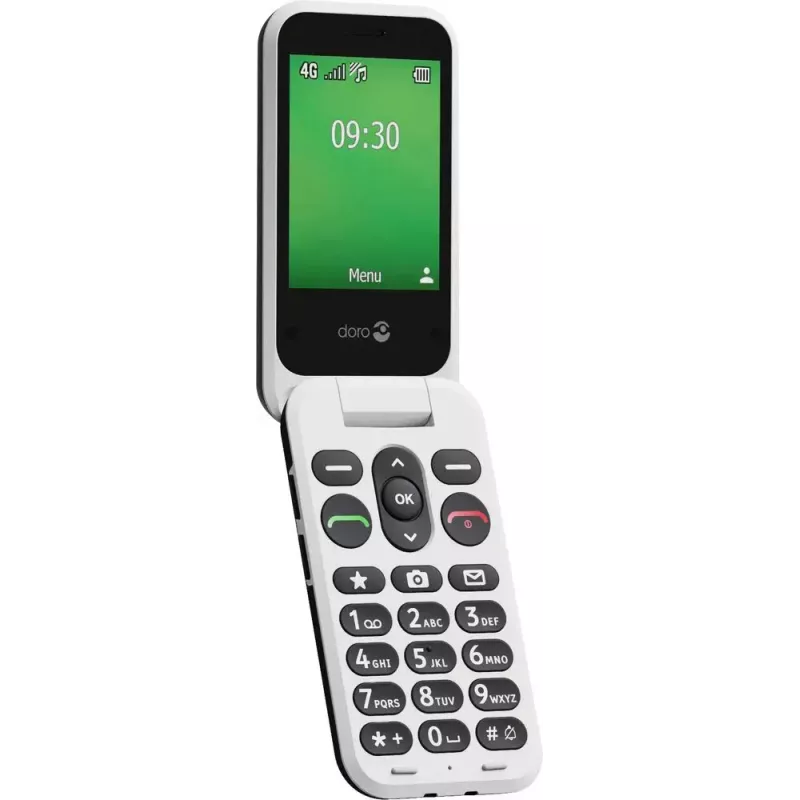 Funkcinis telefonas Doro Leva E30 2,8 colio 1150 mAh juodas baltas