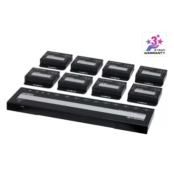 ATEN VS1828KIT 8 prievadų 4K HDMI Cat6 skirstytuvas 8 x imtuvas 1 siųstuvas - 8 prievadų (VS1828KIT)