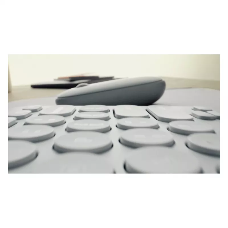 Logitech Pebble 2 Combo klaviatūra ir pelė su universaliu RF belaidžiu ryšiu + Bluetooth QWERTZ vokiškas rožinė (920-012205)