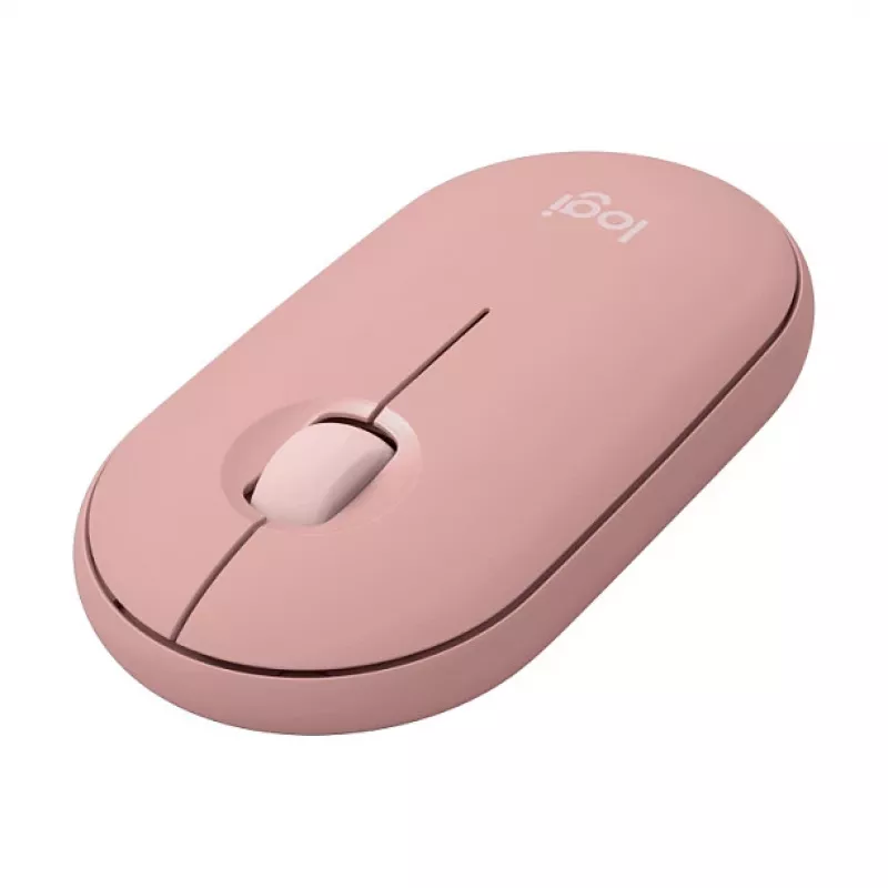 Logitech Pebble 2 Combo klaviatūra ir pelė su universaliu RF belaidžiu ryšiu + Bluetooth QWERTZ vokiškas rožinė (920-012205)