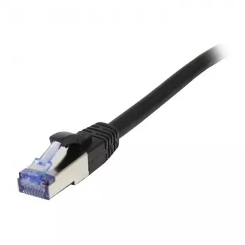 komutacinis kabelis RJ45 - CAT6A 500Mhz -10m - juodas - S-STP(S/FTP) - AWG26 - LSZH - Synergy 21