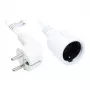 Prailginimo laidas su įžeminimu, kištukas tipas E+F (CEE 7/7, kampuotas) ir lizdas tipas F (CEE 7/3, tiesus), baltas, 1,50 mm², 3 m, Good Connections® (P0102-W030)