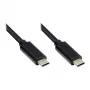 įkrovimo ir duomenų kabelis USB 3.1 (1-os kartos), reversinė USB-C™ jungtis, CU, juodas, 1 m, Good Connections® (GC-M0113)
