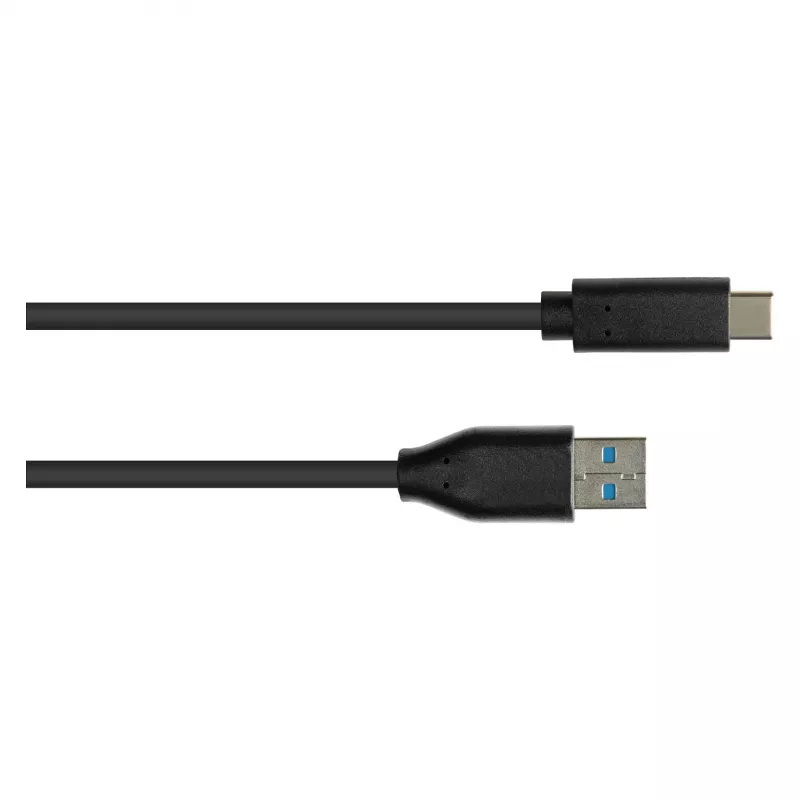 USB 3.0 jungiamasis laidas, USB 3.0 A kištukas į USB-C™ kištuką, CU, juodas, 1m, Good Connections®