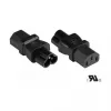 maitinimo adapteris IEC prietaiso kištukas C6 (tiesus) į IEC prietaiso lizdą C13 (tiesus), UL, juodas, Good Connections® (PA-0630S)