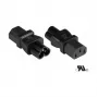 maitinimo adapteris IEC prietaiso kištukas C6 (tiesus) į IEC prietaiso lizdą C13 (tiesus), UL, juodas, Good Connections® (PA-0630S)