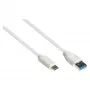 Good Connections 2831-AC010W - 1 m - USB A - USB C - USB 3.2 Gen 2 (3.1 Gen 2) - 10000 Mbit/s - Balta