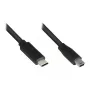 Jungiamasis kabelis USB 2.0, USB-C™ kištukas į Mini B 5 kontaktų kištuką, juodas, 3 m, Good Connections (3310-CM030)
