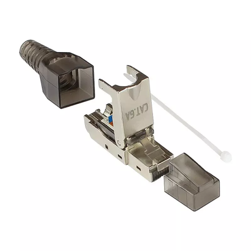 Good Connections GC-N0147 - RJ-45 - juoda - sidabrinė - permatoma - kištukas - tiesus - Cat6a - S/UTP (STP)