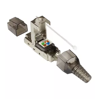 Good Connections GC-N0147 - RJ-45 - juoda - sidabrinė - permatoma - kištukas - tiesus - Cat6a - S/UTP (STP)