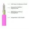 Alcasa LW-P820LC4 šviesolaidinis kabelis 20 m LC/UPC OM4 Cappuccino - Violetinė - Balta (LW-P820LC4)