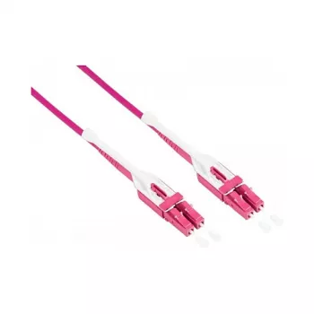 komutacinis kabelis LWL Duplex OM4 (Multimode, 50/125) LC/LC, UNIBOOT, LSZH, atvirkštinis poliškumas, Entriegelungslasche, 7,5m, Good Connections® (LW-U8075LC4)