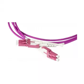 komutacinis kabelis LWL Duplex OM4 (Multimode, 50/125) LC/LC, UNIBOOT, LSZH, atvirkštinis poliškumas, Entriegelungslasche, 7,5m, Good Connections® (LW-U8075LC4)