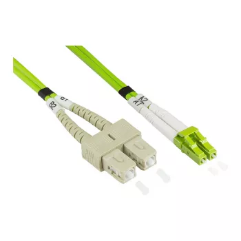 Alcasa LW-802LS5 šviesolaidinis kabelis 2 m LSZH OM5 2x LC 2x SC žalias (LW-802LS5)