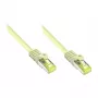 RJ45 komutacinis kabelis su Cat.7 neapdorotu kabeliu ir skląsčio apsauga (RNS®), S/FTP, PiMF, be halogenų, 600MHz, OFC, pilkas, 0,15m, Good Connections® (8070R-002)