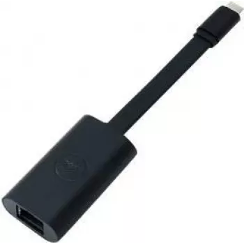 Dell - Tinklo adapteris - USB-C - Gigabit Ethernet - Juoda - suderinama su Latitude 5285 2-in-1, 5289 2-In-1, 7389 2-in-1, XPS 12 9250, 13 93XX, 15 95XX (50M44)