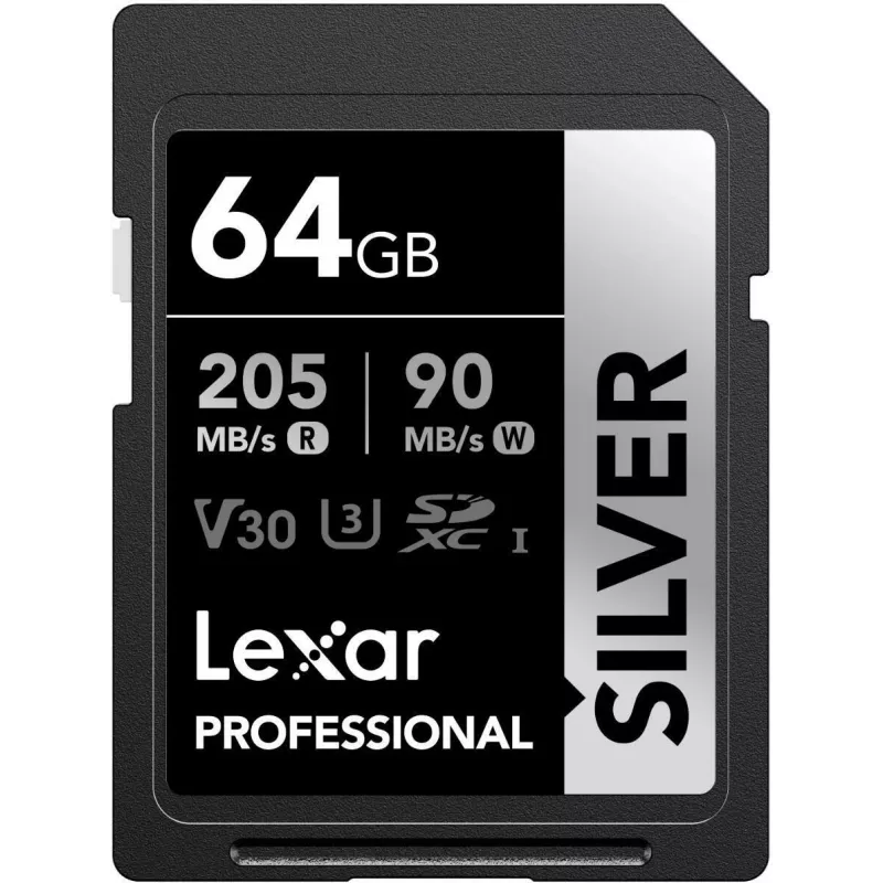 Lexar Professional Sidabrinė SDXC UHS-I Karte (LSDSILV064G-BNNNG)