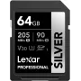 Lexar Professional Sidabrinė SDXC UHS-I Karte (LSDSILV064G-BNNNG)