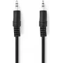 Nedis stereogarso kabelis | 3,5 mm kištukas | 3,5 mm kištukas - nikeliuotas | 1,00 m | Apvalus | Juodas | Dėžutė