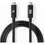 Nedis USB kabelis | USB 3.2 Gen 2 | USB-C™ kištukas | USB-C™ kištukas - 100 W | 4K@60Hz | 10 Gbps | nikeliuotas | 1,00 m | Apvalus | PVC | Juoda | Dėžutė