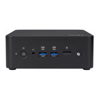 Mini PC MSI Cubi NUC AI+ 2MG-037AT kompaktiškas stalinis kompiuteris su Intel Core i9-288V, 32GB RAM, 1TB SSD, Windows 11 Pro, juoda