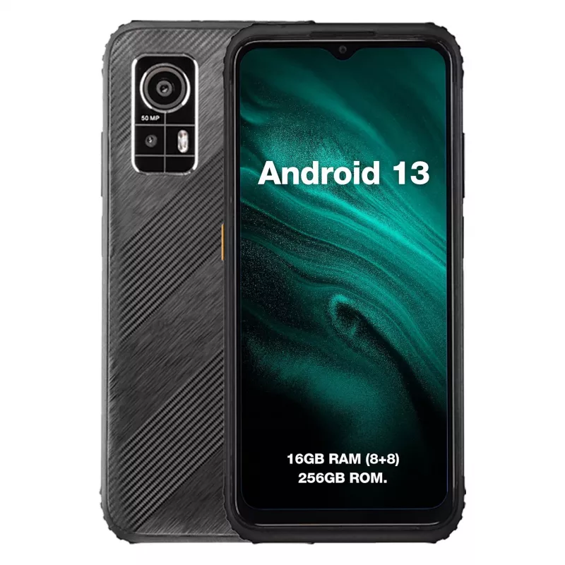 Patikimas išmanusis telefonas Beafon AGM H6 — 6,56 colio (16,7 cm), Unisoc T606 1,6 GHz, 8 GB RAM, 256 GB, 50 MP, 4900 mAh, Dvi SIM, Android 13, IP68/IP69K