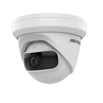 Kupolinė IP apsaugos kamera Hikvision DS-2CD2345G0P-I — vidaus, 4 MP (2688×1520), 1,68 mm fiksuotas objektyvas, 360° pasukimas, lubų/sienos montavimas, laidinė