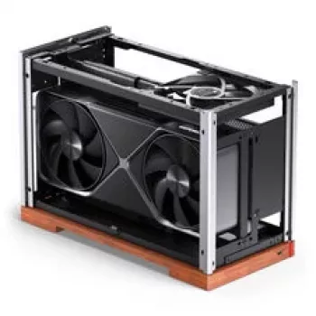 Jonsbo T9 Juoda kompiuterio korpusas Mini korpusas ITX PCIe 5.0 jungiamoji plokštė - juoda (T9 Juoda PCIE 5.0)