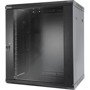 Televes MSR1915B – sieninis stovas – 17U – 60 kg – užrakinamas skląstis – 33 kg – juoda