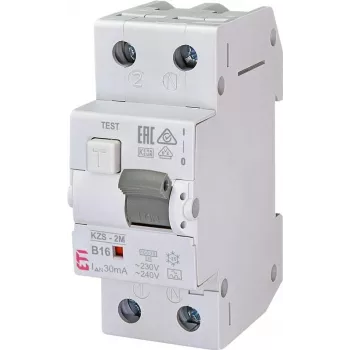 RCD jungiklis B 16A 1P+N 2M 30MA A 10KA