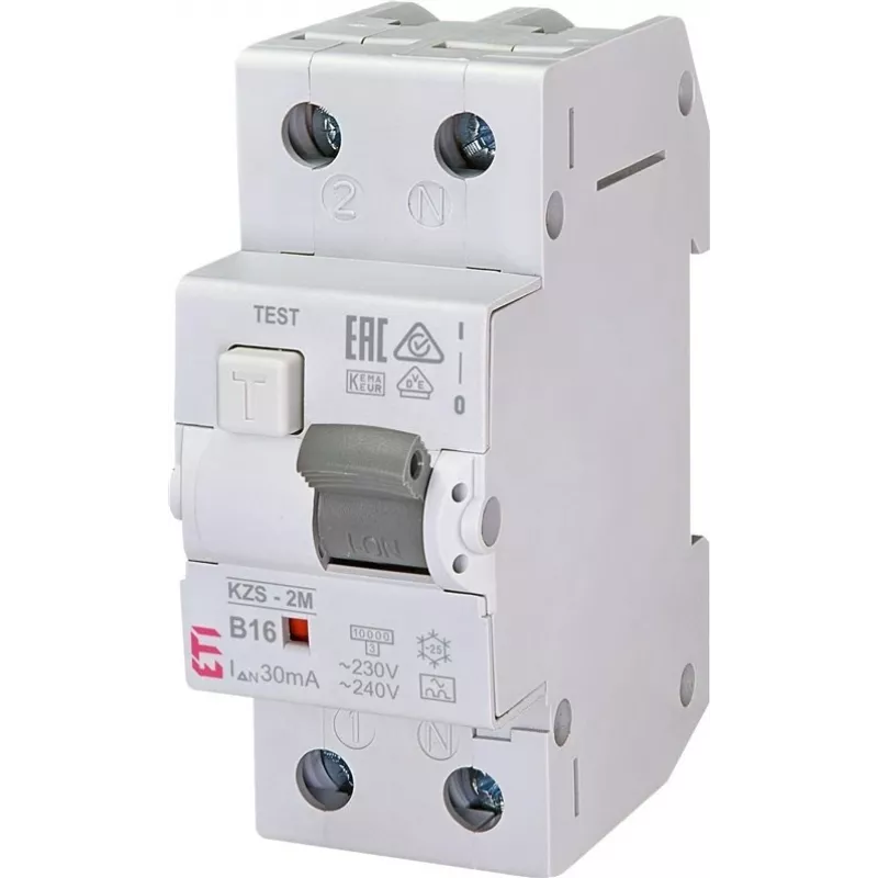RCD jungiklis B 16A 1P+N 2M 30MA A 10KA