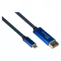 Alcasa 4812-CSF030B 3m adapterio kabelis USB-C - 3 m - USB Type-C - DisplayPort - Vyr. - Vyr. - tiesus (4812-CSF030B)