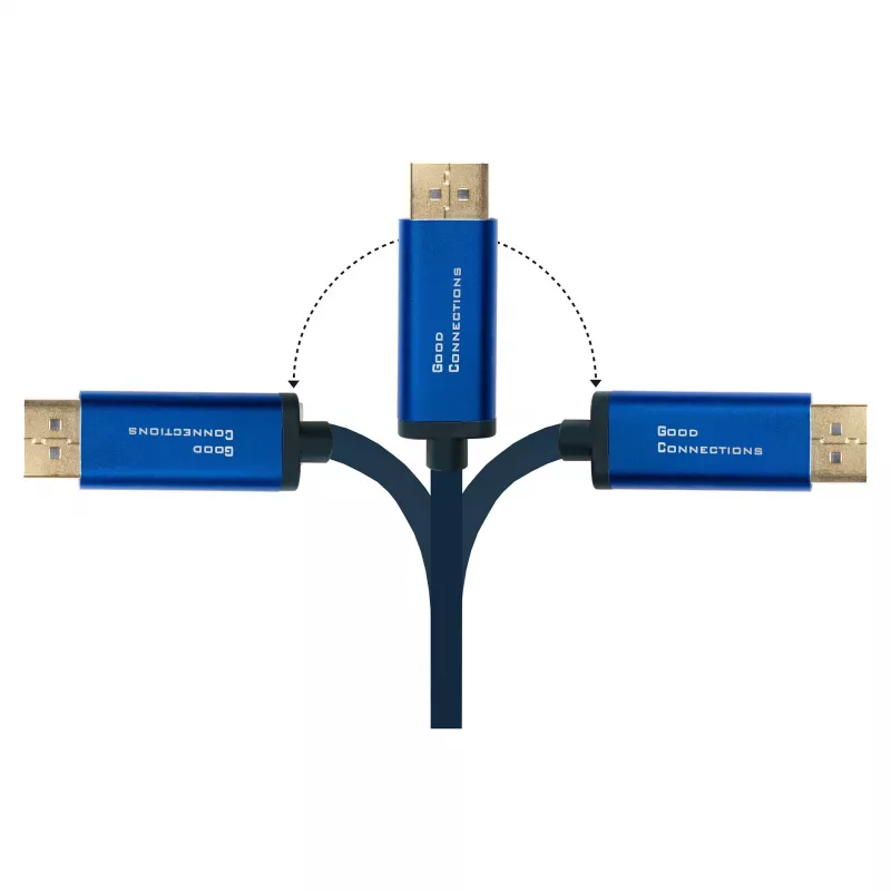 Alcasa 4812-CSF030B 3m adapterio kabelis USB-C - 3 m - USB Type-C - DisplayPort - Vyr. - Vyr. - tiesus (4812-CSF030B)