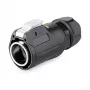Alcasa S1 IC01-24R01 - RJ45 - juoda - kištukas/lizdas - tiesus - metalas - silikagelis - cinkas - IP65 - IP67 (IC01-24R01)