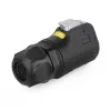 Alcasa S1 IC01-24R01 - RJ45 - juoda - kištukas/lizdas - tiesus - metalas - silikagelis - cinkas - IP65 - IP67 (IC01-24R01)