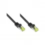 RJ45 komutacinis kabelis su Cat.7 neapdorotu kabeliu ir skląsčio apsauga (RNS®), S/FTP, PiMF, be halogenų, 600MHz, OFC, juodas, 60m, Good Connections® (8070R-600S)