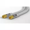 Goobay SAT antenos kabelis (135 dB tipo), 4 kartus ekranuotas, 2 m, baltas - paauksuotas, F kištukas > F kištukas (70600)
