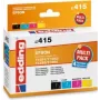 edding spausdintuvo kasetės EDD-415 juoda, žydra, purpurinė, geltona, suderinama su EPSON T1295L, rinkinys