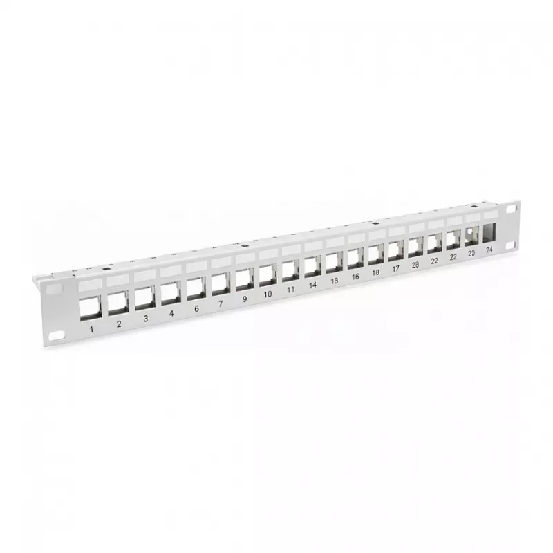 EFB-Elektronik paskirstymo skydas Patchpanel 48,30cm (19) 1HE, 24 prievadų, pilkas, be Keystone Gamintojas: EFB Elektronik (EC020100001)