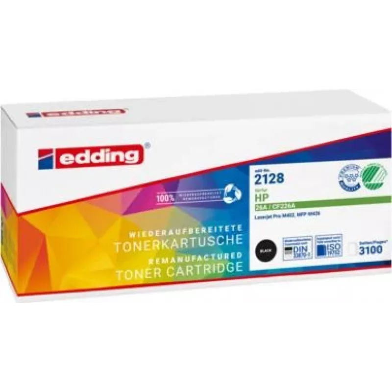 edding Toneris 18-2128, skirtas HP CF226A, juodas (18-2128)